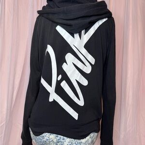VS PINK Y2K Black Zip Up Jacket Size M